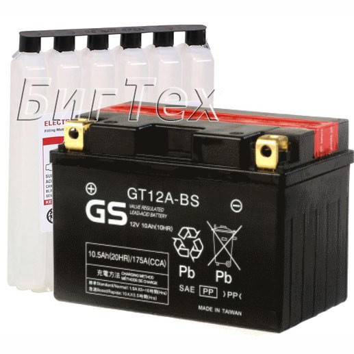Мото аккумулятор GS GT12A-BS 10.5 А/ч