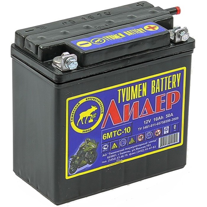 Мото аккумулятор TYUMEN Лидер 6МТС-9, 9 Ач...