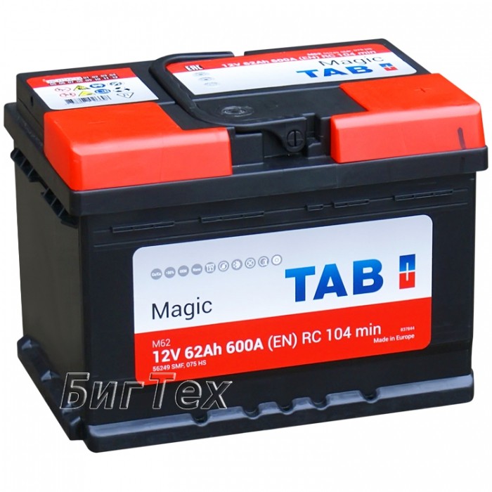 Аккумулятор автомобильный TAB Magic 62 Ач