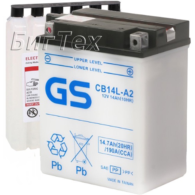 Мото аккумулятор GS CB14L-A2 14.7 Ач
