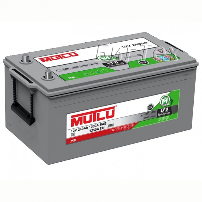 Аккумулятор грузовой MUTLU EFB 240Ah 1250A...