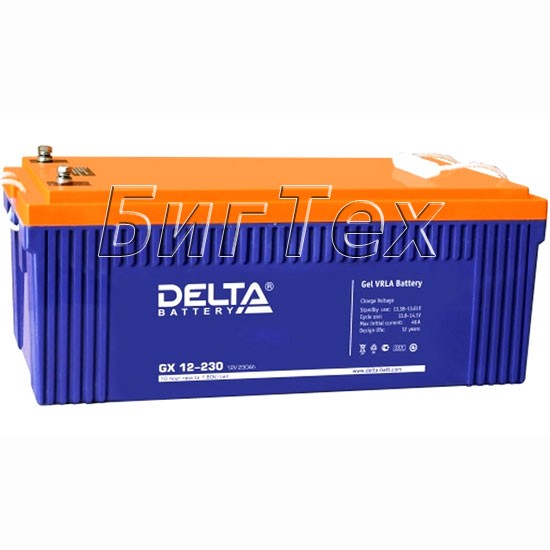 Аккумулятор Delta GX 12-230, 12V
