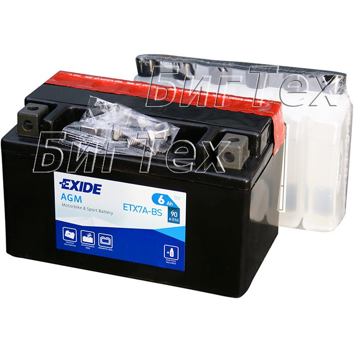 Мото аккумулятор EXIDE ETX7A-BS 6 Ач (YTX7A-BS)