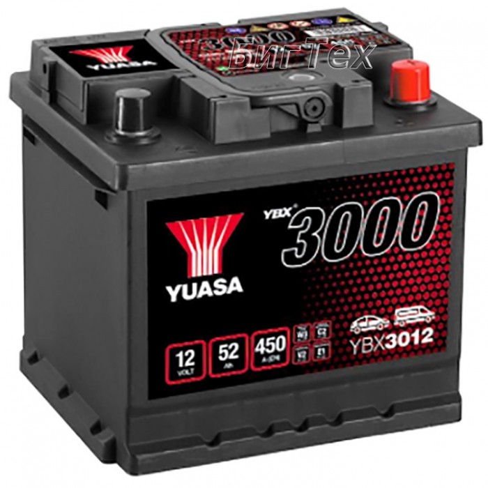 Аккумулятор автомобильный YUASA YBX3012 SMF 52 Ач