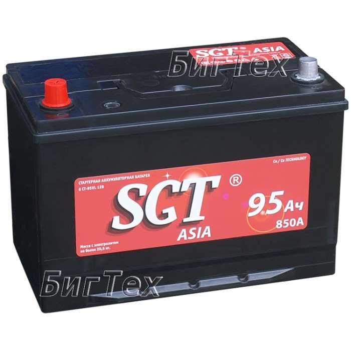 Аккумулятор автомобильный SGT Asia 95Ah