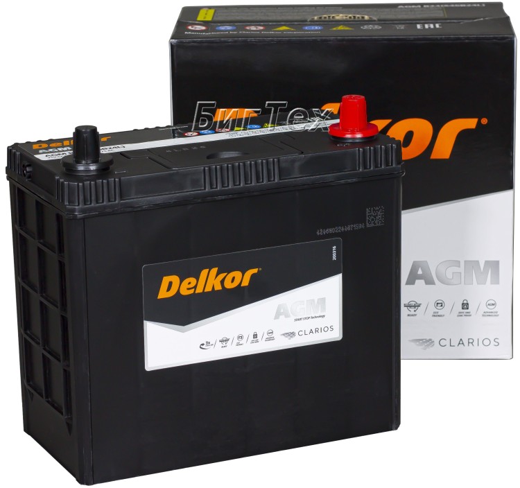 Аккумулятор автомобильный Delkor AGM S46B24L...