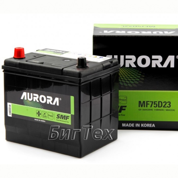 Аккумулятор автомобильный AURORA JIS MF75D23R...