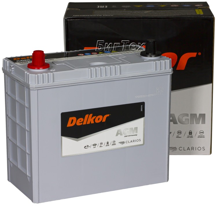 Аккумулятор автомобильный Delkor AGM S46B24R...