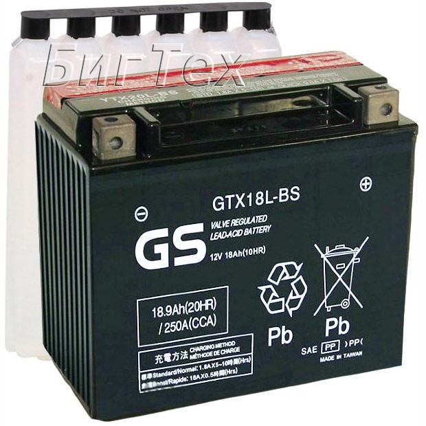 Мото аккумулятор GS GTX18L-BS 18.9 Ач