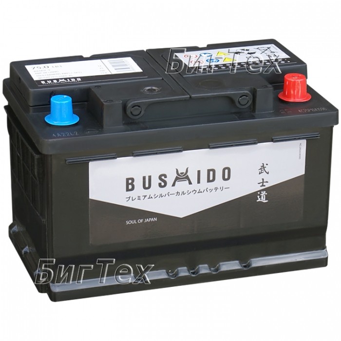 Аккумулятор автомобильный BUSHIDO SJ LB3 75 Ач...