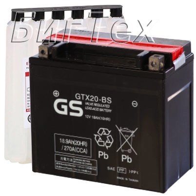 Мото аккумулятор GS GTX20-BS 18.9 Ач