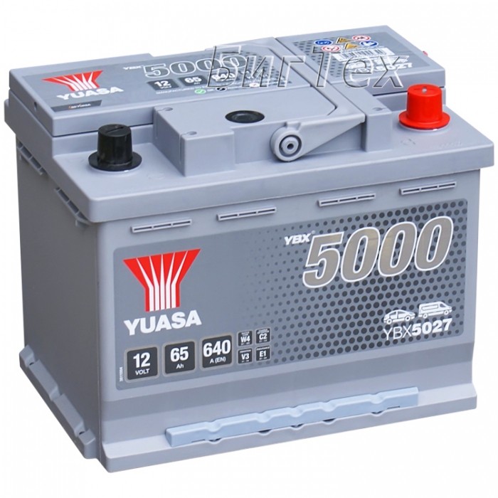 Аккумулятор автомобильный YUASA YBX5027 Silver...