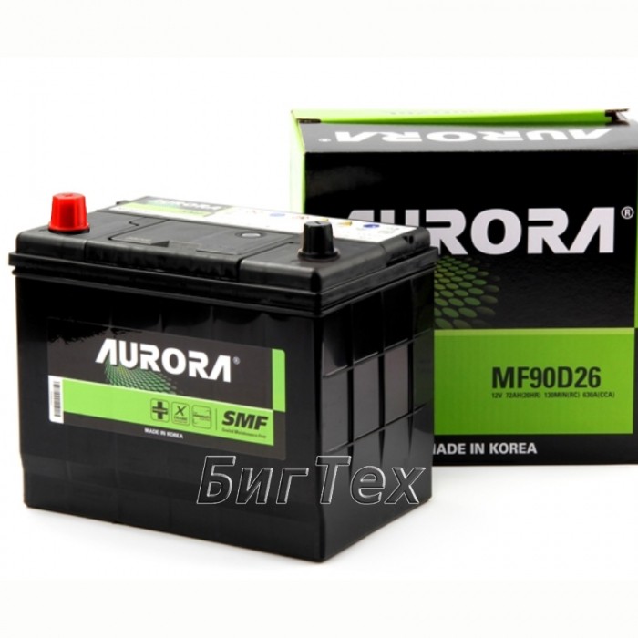 Аккумулятор автомобильный AURORA JIS MF90D26R...