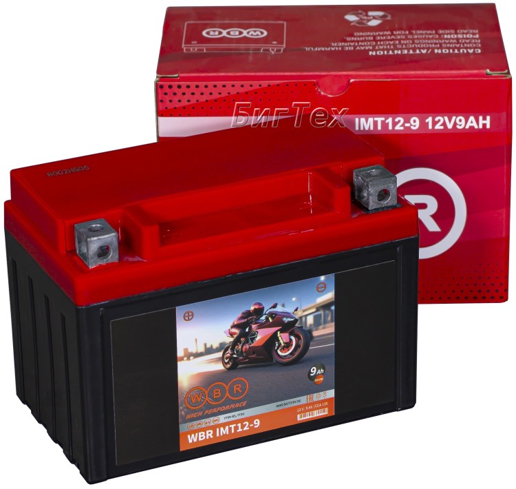 Мото аккумулятор WBR IMT12-9 9Ач 135А п.п. YTX9