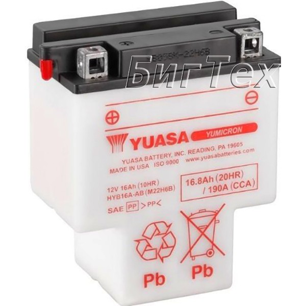 Мото аккумулятор YUASA HYB16A-AB 16.8 Ач (M22H6B)
