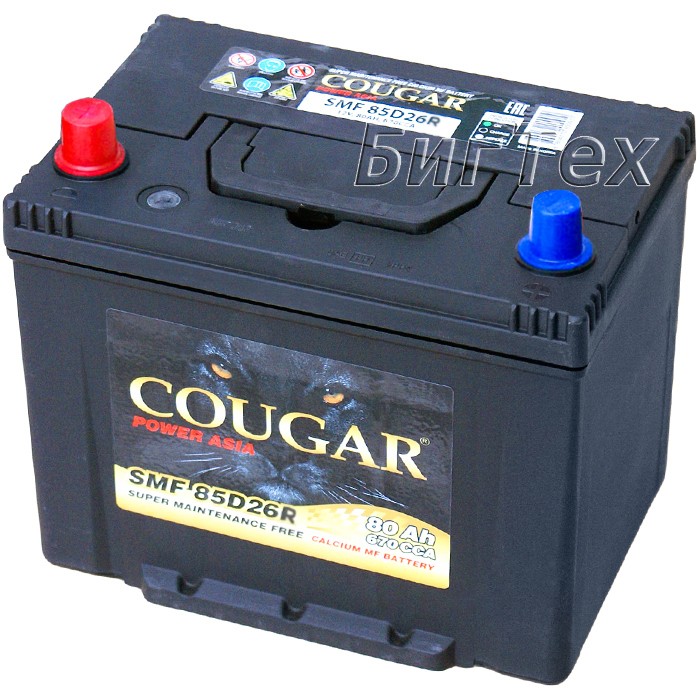 Аккумулятор автомобильный Cougar 80D26R 70 Ач