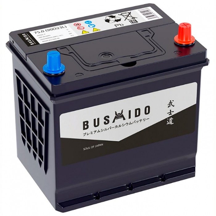 Аккумулятор автомобильный BUSHIDO SJ 90D23L 75 Ач