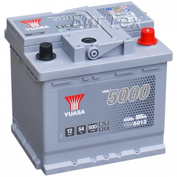 Аккумулятор автомобильный YUASA YBX5012 Silver...