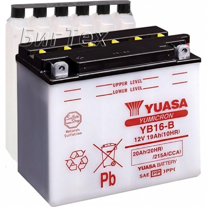 Мото аккумулятор YUASA YB16-B 20 Ач