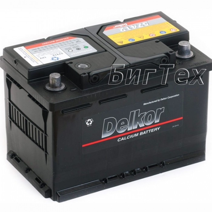 Аккумулятор автомобильный Delkor 57412 74 Ач