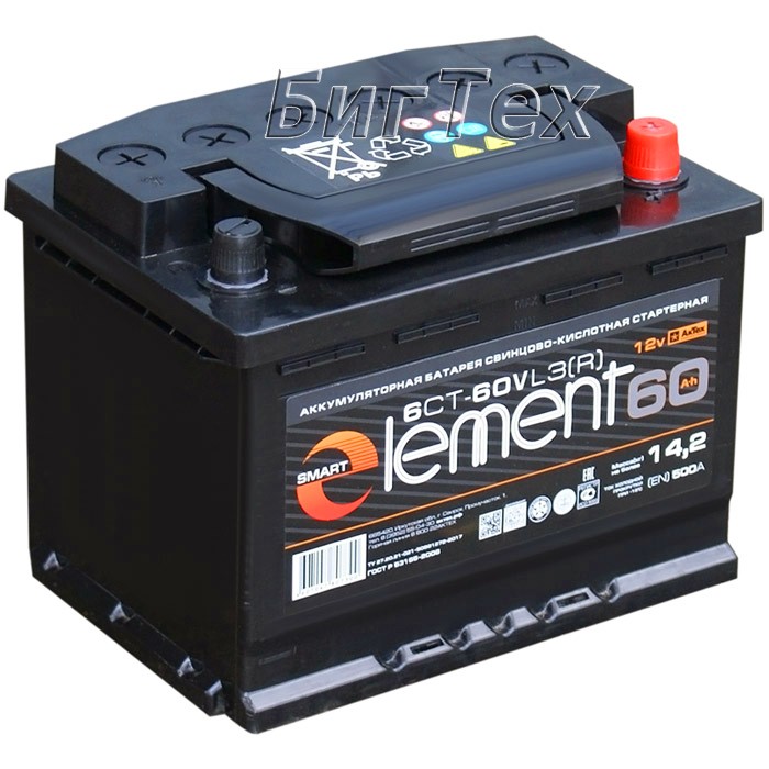 Аккумулятор автомобильный Smart Element 60 Ач