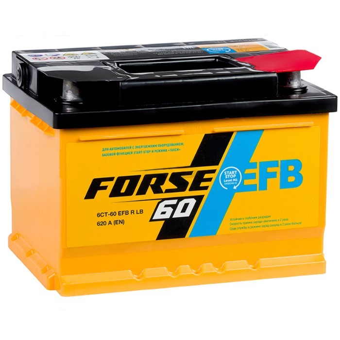 Аккумулятор автомобильный FORSE EFB 60 Ah 620А...