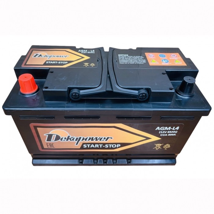 Аккумулятор автомобильный DEKAPOWER AGM-L4, 85...