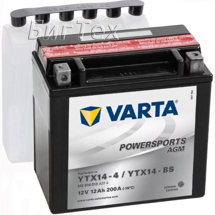 Мото аккумулятор VARTA Powersports AGM YTX14-BS...