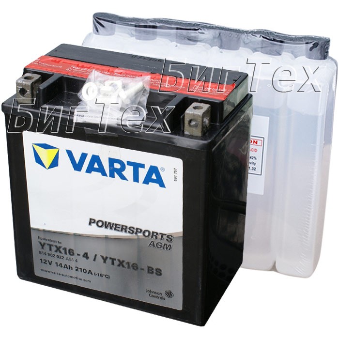 Мото аккумулятор VARTA Powersports AGM YTX16-BS...