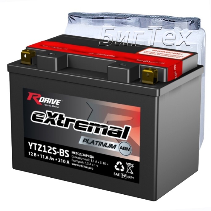 Мото аккумулятор RDrive Platinum YTZ12S 11.6 Ач