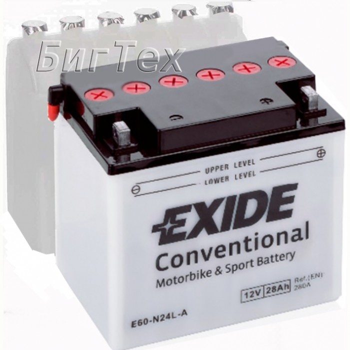 Мото аккумулятор Exide E60-N24L-A 28 Ач