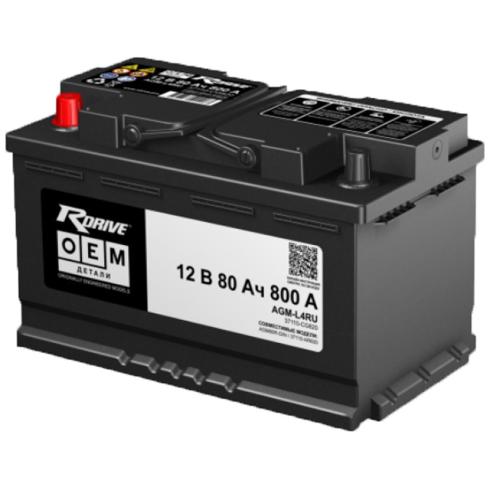 Аккумулятор автомобильный RDrive OEM AGM-L4RU...