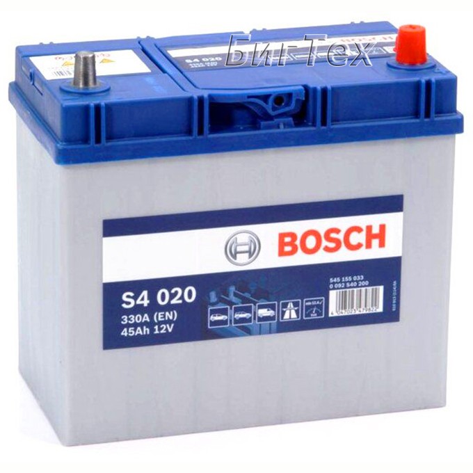 Аккумулятор автомобильный BOSCH Asia S4 020 45...
