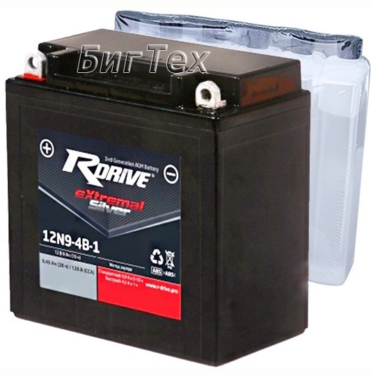 Мото аккумулятор RDrive Silver 12N9-4B-1 AGM...