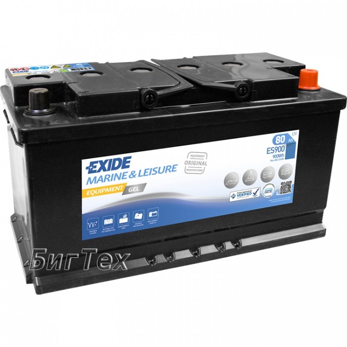 Аккумулятор гелевый EXIDE MARINE GEL ES900 80 Ач