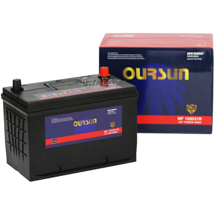 Аккумулятор автомобильный OURSUN JIS MF 105D31R...
