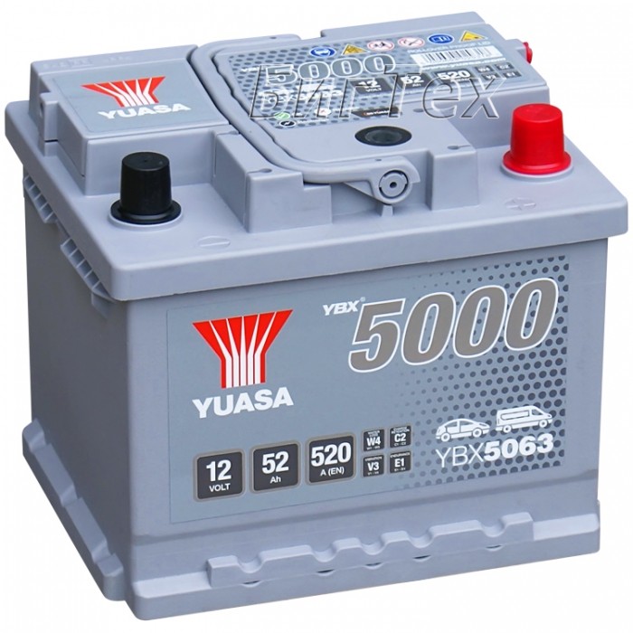 Аккумулятор автомобильный YUASA YBX5063 Silver...