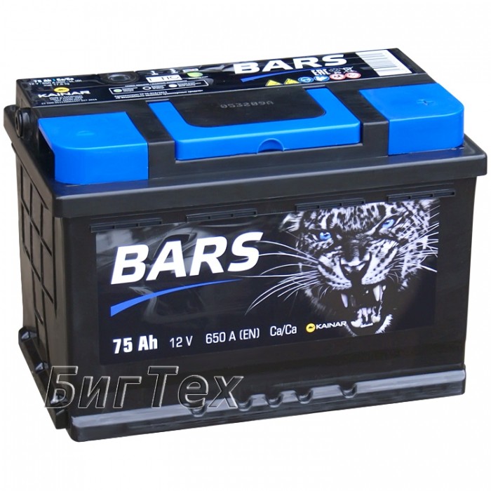 Аккумулятор автомобильный BARS 75Ah о.п.