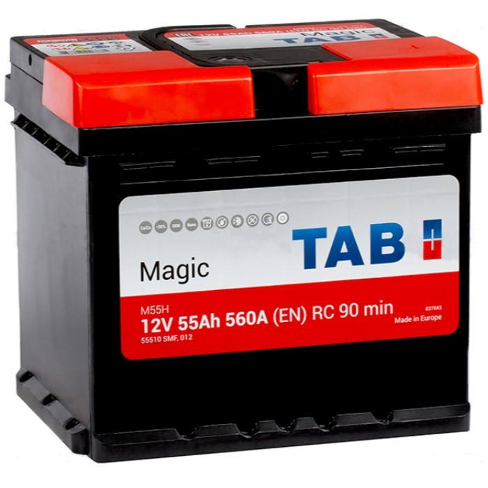 Аккумулятор автомобильный TAB Magic 55Ач 560А...