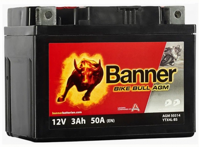 Мото аккумулятор BANNER BIKE Bull GEL GTZ14-4...
