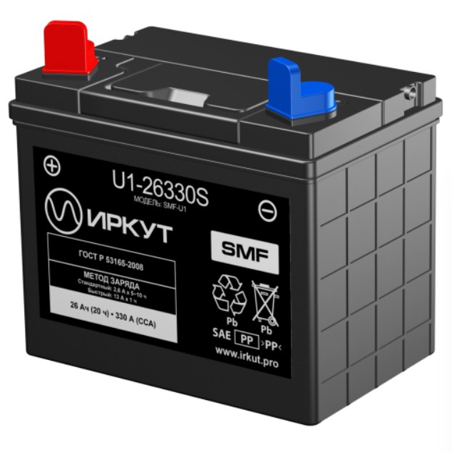 Аккумулятор ИРКУТ U1-26330S SMF 26Ah
