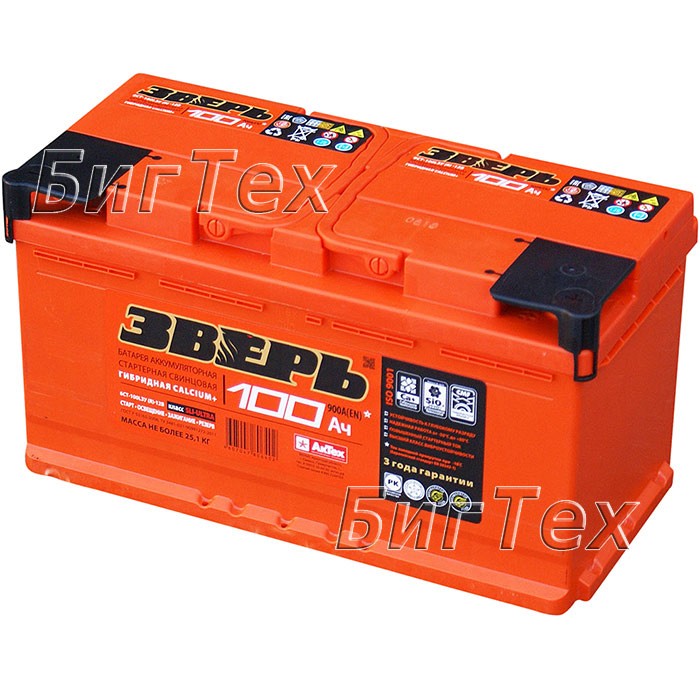 Аккумулятор автомобильный Зверь 100 Ач