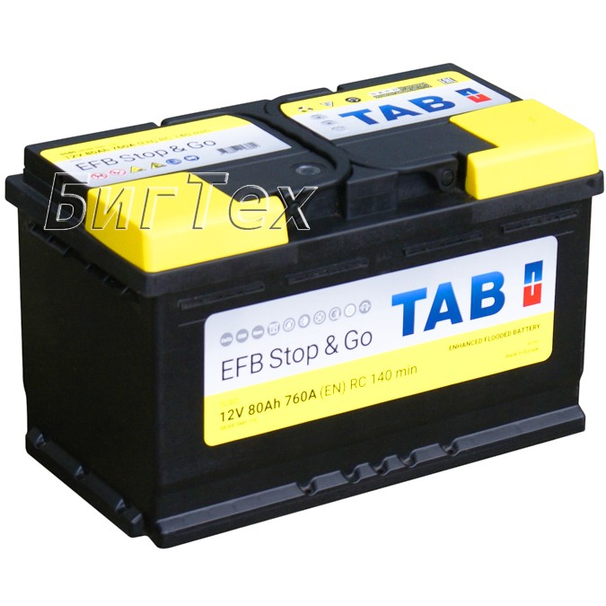 Аккумулятор автомобильный TAB EFB Stop Go L4,...