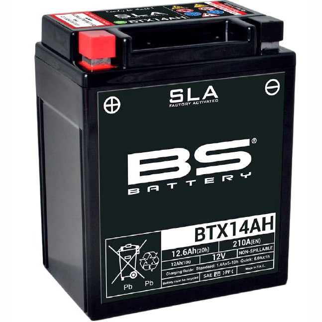 Мото аккумулятор BS BTX14AH SLA 12 Ач (YTX14AH)