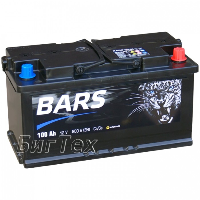 Аккумулятор автомобильный BARS 100Ah обр.пол.