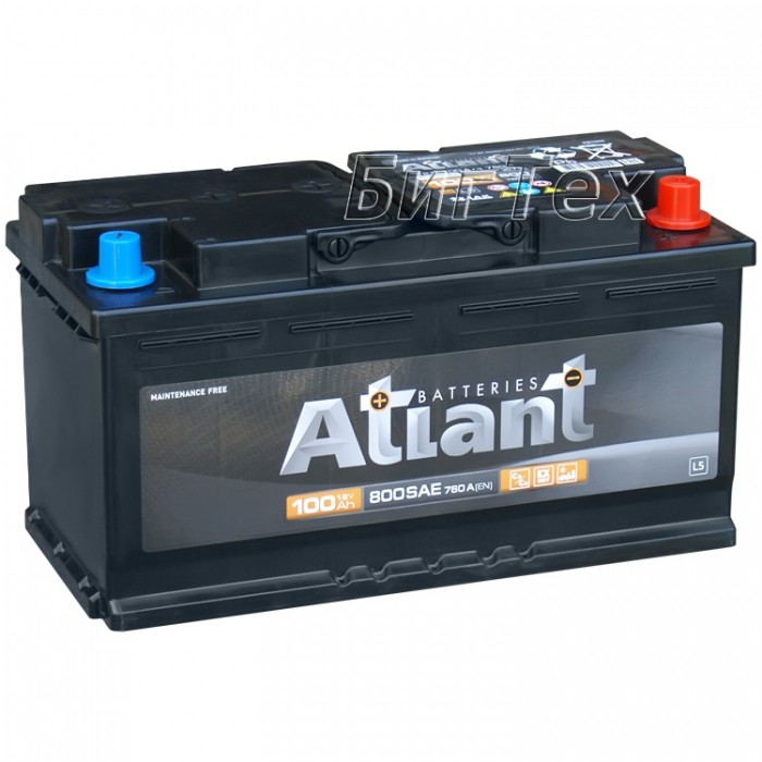 Аккумулятор автомобильный ATLANT Black 100 Ач 760A
