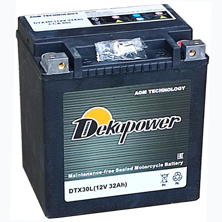 Мото аккумулятор DEKAPOWER DTX30L(H) 32Ач 500А...