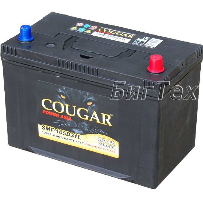 Аккумулятор автомобильный Cougar 105D31L 90 Ач