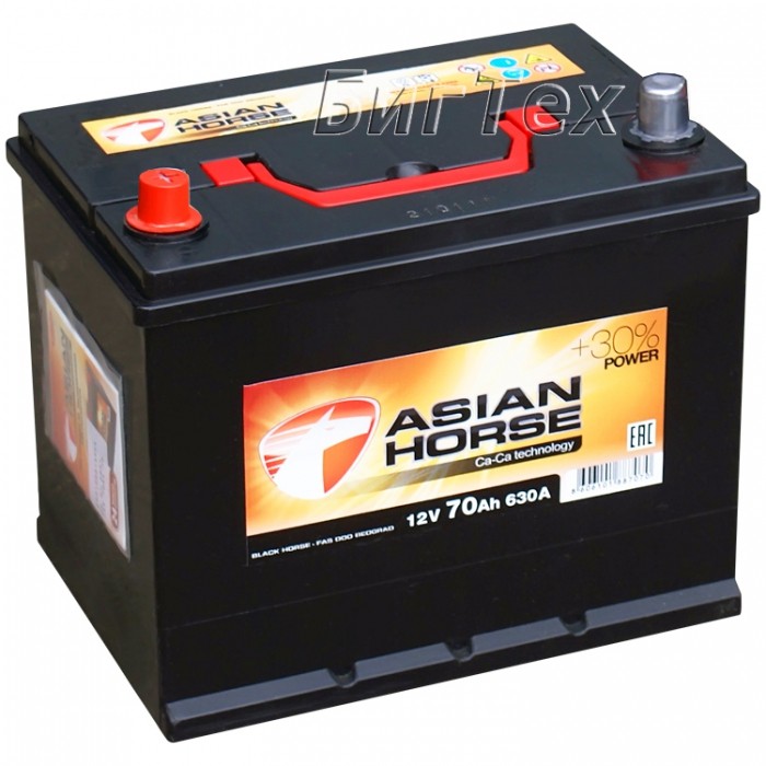 Аккумулятор автомобильный ASIAN HORSE 70Ah