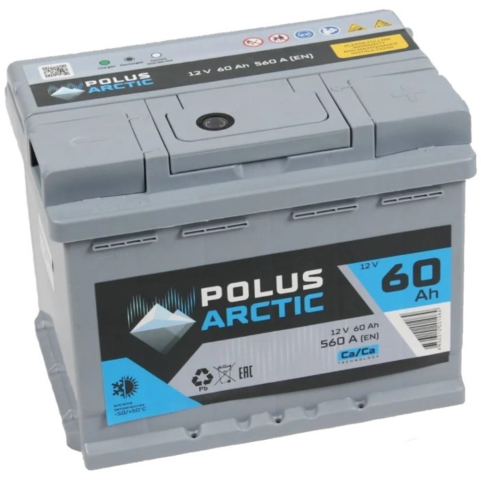 Аккумулятор автомобильный POLUS ARCTIC 60Ah...